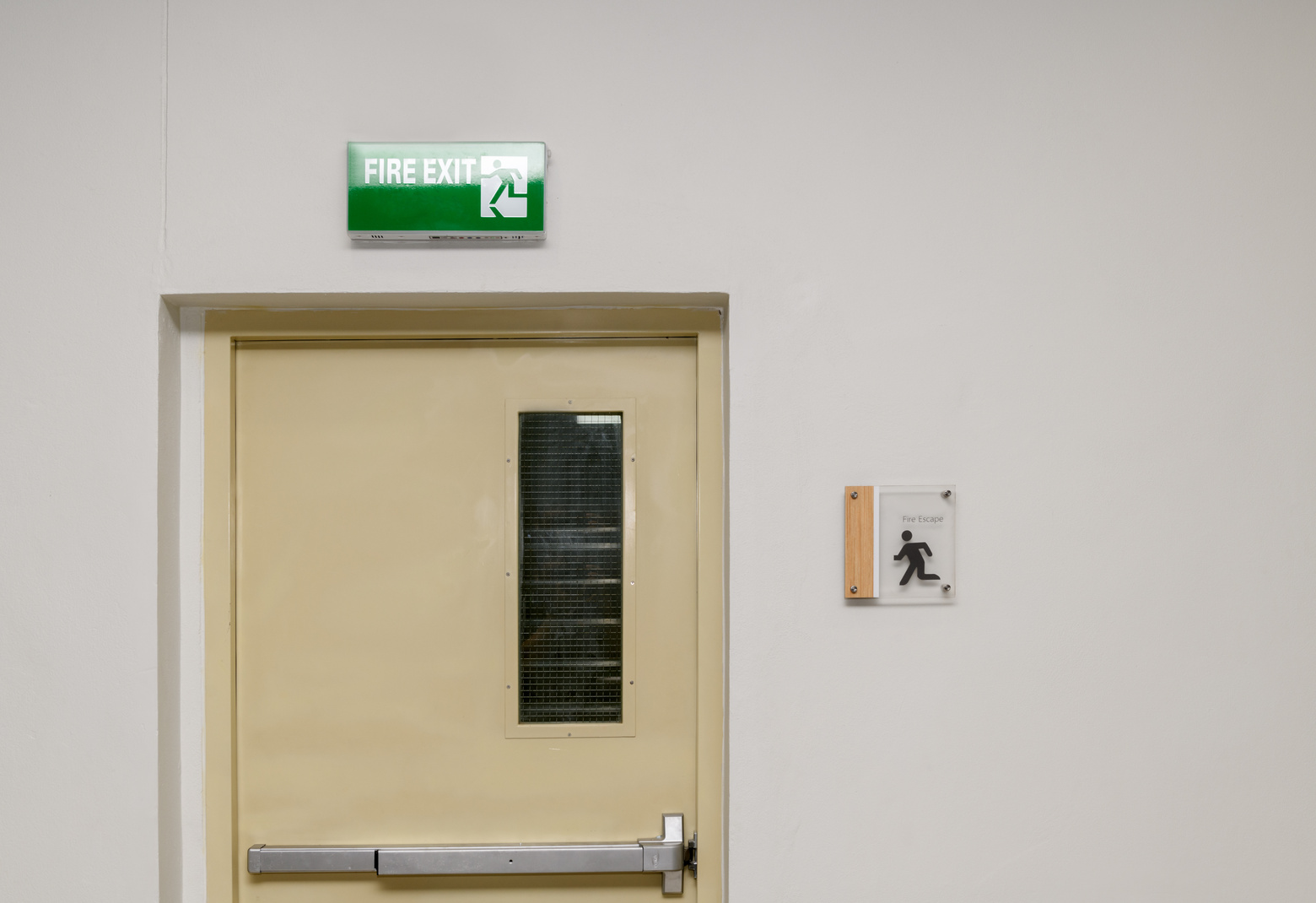 Fire exit steel door for evacuation in case of fire